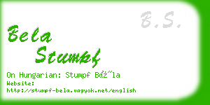 bela stumpf business card